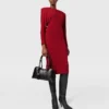 Midi-Kleid mit Schulterpolstern und langen Ärmeln