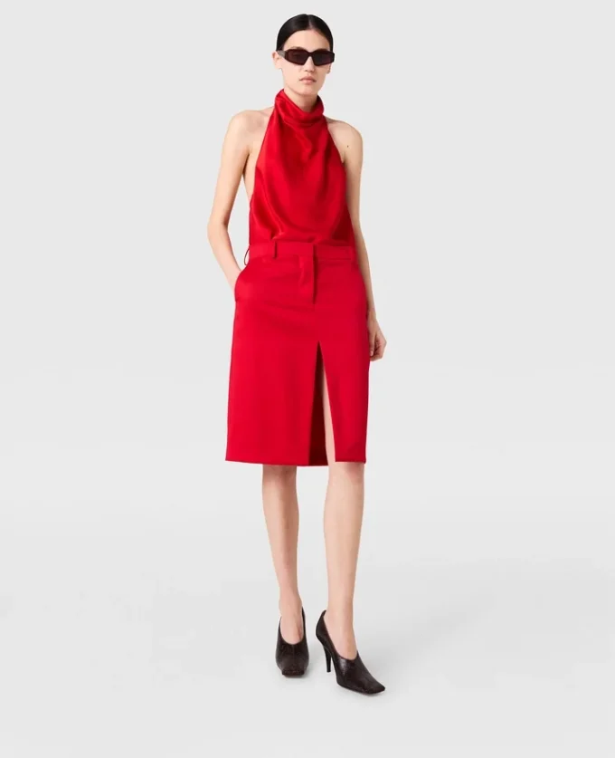 Satin-Halterneck-Top