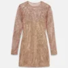 Mini-Kleid aus Kristall-Mesh-Seide