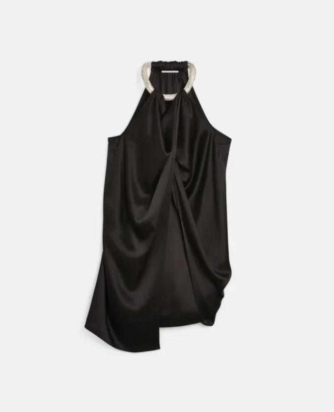 Mini-Kleid mit Diamant-Choker