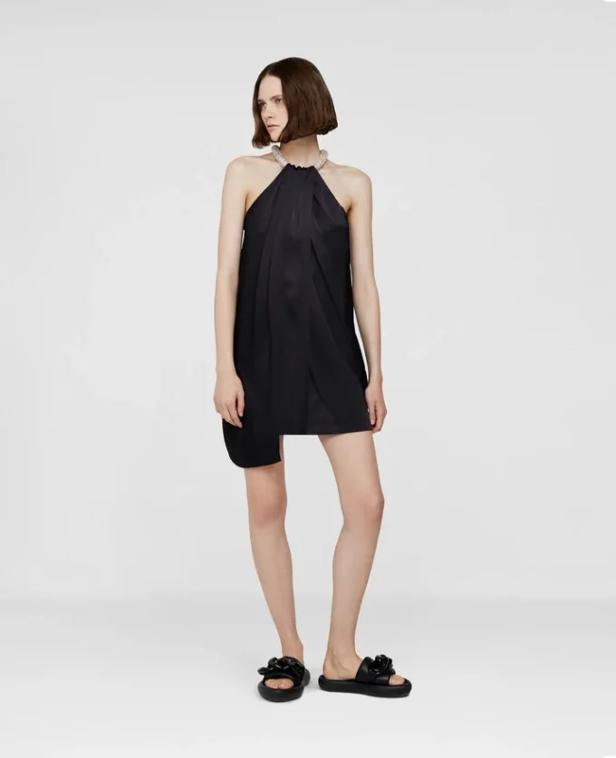 Mini-Kleid mit Diamant-Choker