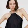 Mini-Kleid mit Diamant-Choker