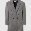 Mini-Kleid mit doppelreihigem Nadelstreifenblazer
