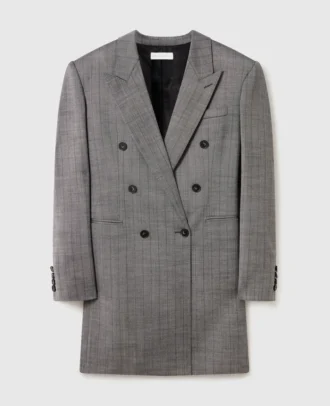Mini-Kleid mit doppelreihigem Nadelstreifenblazer