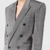 Mini-Kleid mit doppelreihigem Nadelstreifenblazer