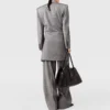 Mini-Kleid mit doppelreihigem Nadelstreifenblazer