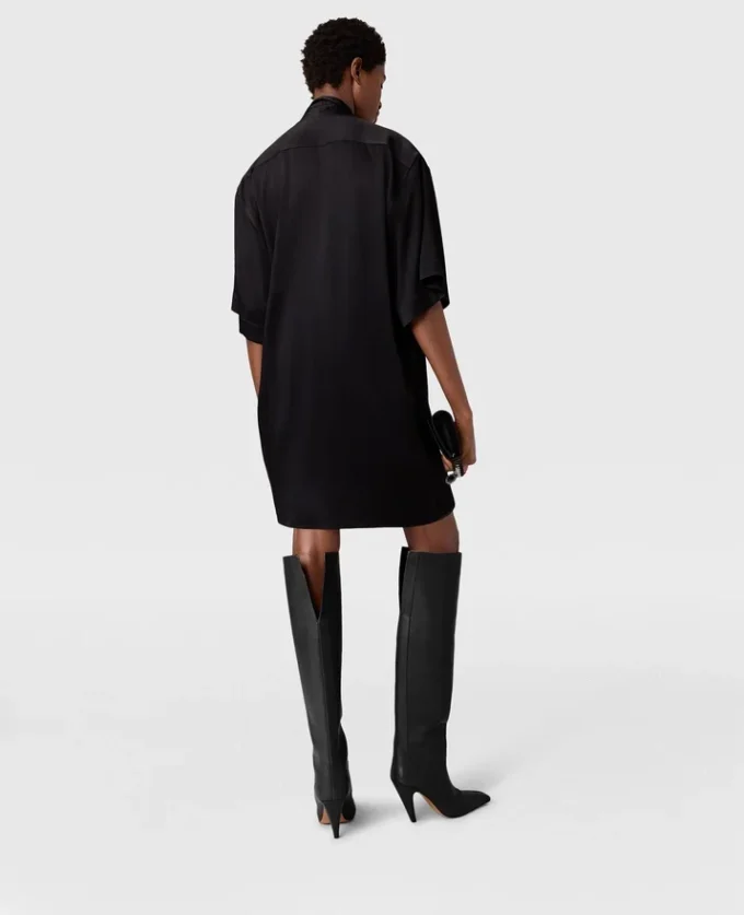 Minikleid mit Krawattenkragen