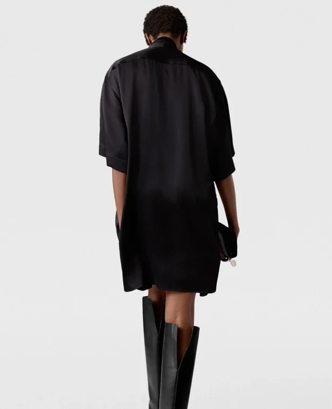 Minikleid mit Krawattenkragen