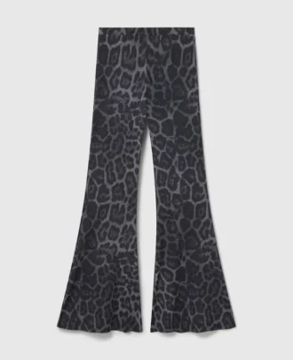 Mittlere Leibhöhe, ausgestellte Hose mit Leopardenmuster