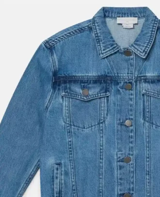 Moniker bestickte Jeansjacke