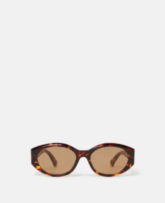 Ovale Sonnenbrille mit Logo
