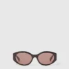 Ovale Sonnenbrille mit Logo