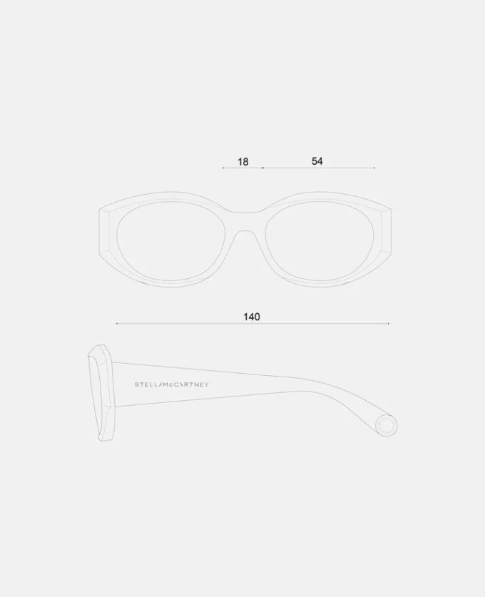 Ovale Sonnenbrille mit Logo