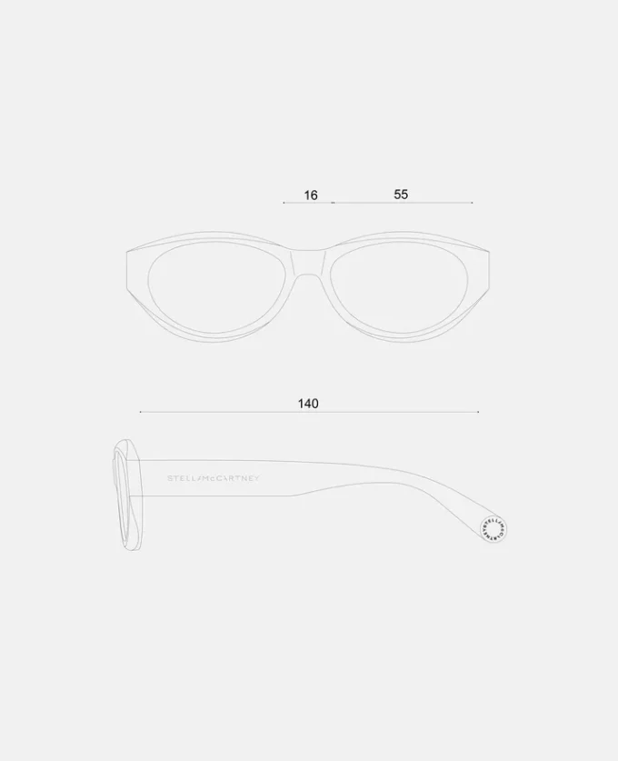 Ovale Sonnenbrille mit Logo