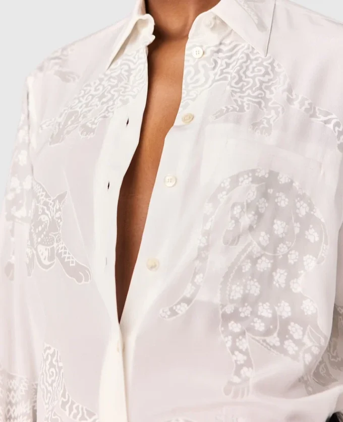 Oversize-Hemd mit Leopardenmuster