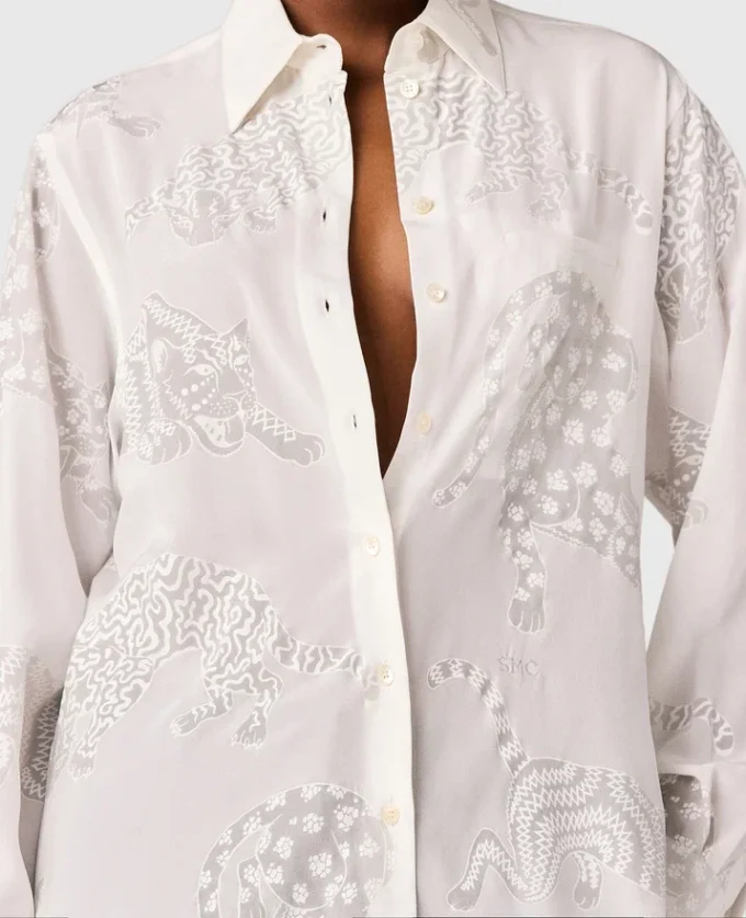 Oversize-Hemd mit Leopardenmuster