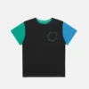 Oversized-Baumwoll-T-Shirt mit Farbblock