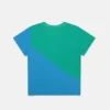 Oversized-Baumwoll-T-Shirt mit Farbblock