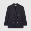 Oversized-Blazer mit doppelter Knopfleiste