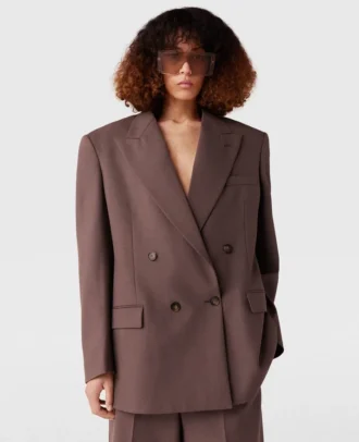 Oversized-Blazer mit doppelter Knopfleiste