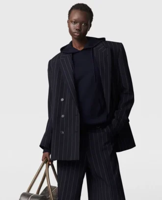 Oversized-Blazer mit doppelter Knopfleiste