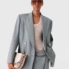 Oversized-Blazer mit doppelter Knopfleiste
