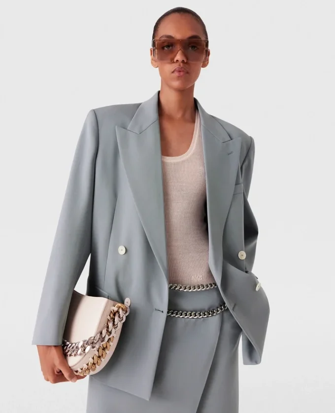 Oversized-Blazer mit doppelter Knopfleiste