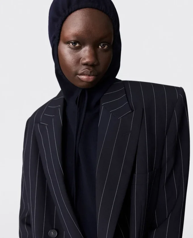 Oversized-Blazer mit doppelter Knopfleiste