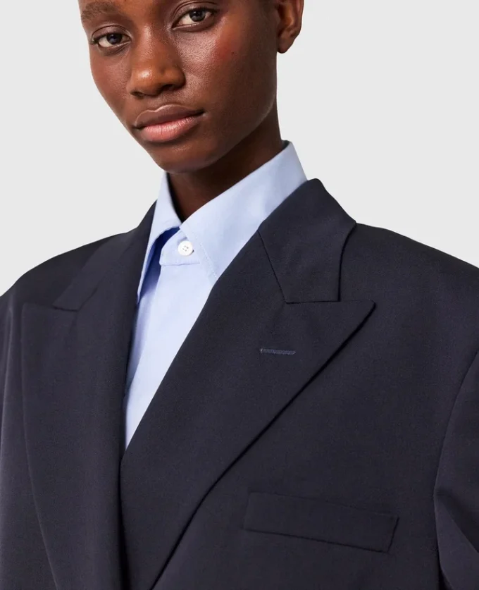 Oversized-Blazer mit doppelter Knopfleiste