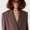 Oversized-Blazer mit doppelter Knopfleiste