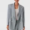 Oversized-Blazer mit doppelter Knopfleiste