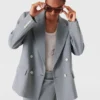 Oversized-Blazer mit doppelter Knopfleiste