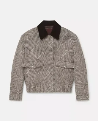 Oversized-Bomberjacke aus Tweed