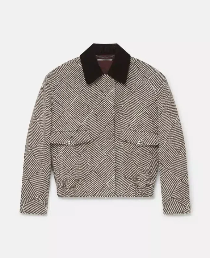 Oversized-Bomberjacke aus Tweed