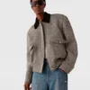 Oversized-Bomberjacke aus Tweed