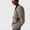 Oversized-Bomberjacke aus Tweed