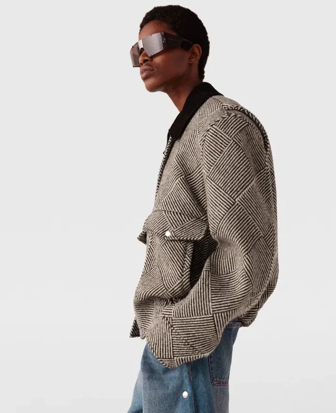 Oversized-Bomberjacke aus Tweed