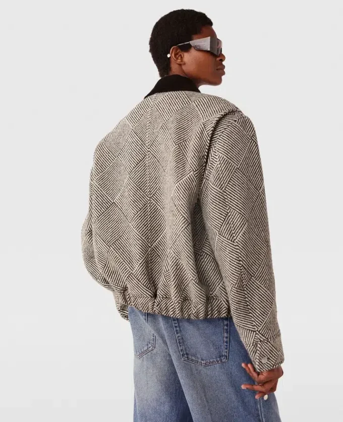 Oversized-Bomberjacke aus Tweed