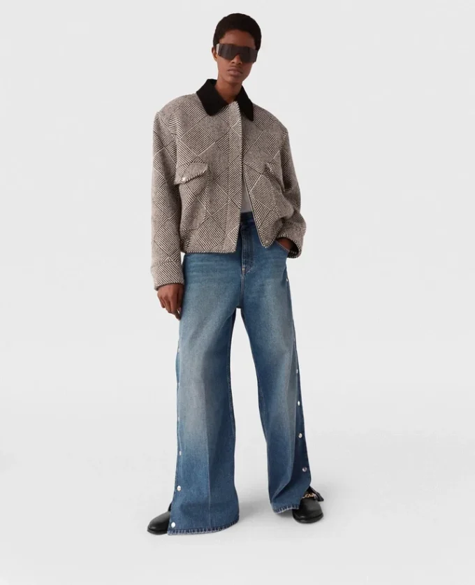 Oversized-Bomberjacke aus Tweed