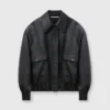 Oversized-Bomberjacke aus veganem Material