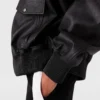 Oversized-Bomberjacke aus veganem Material