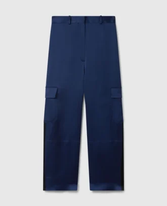Oversized-Cargohose aus Satin