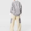 Oversized-Hemd mit gemischten Streifen