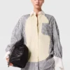 Oversized-Hemd mit gemischten Streifen
