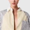 Oversized-Hemd mit gemischten Streifen