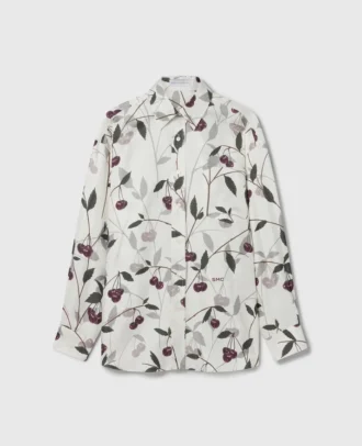 Oversized-Hemd mit Kirschprint