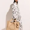 Oversized-Hemd mit Kirschprint