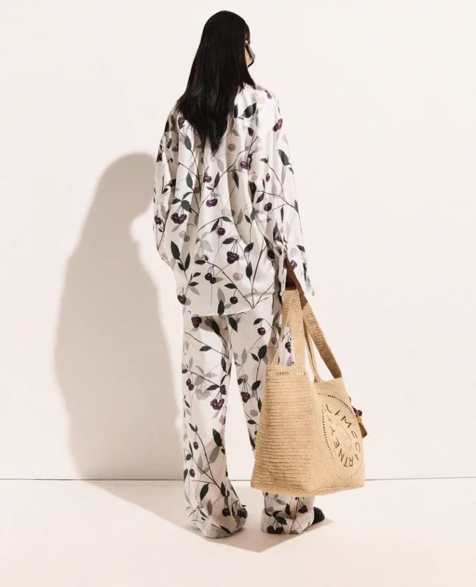 Oversized-Hemd mit Kirschprint