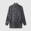 Oversized-Hemd mit Leopardenmuster