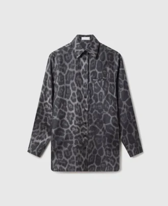 Oversized-Hemd mit Leopardenmuster